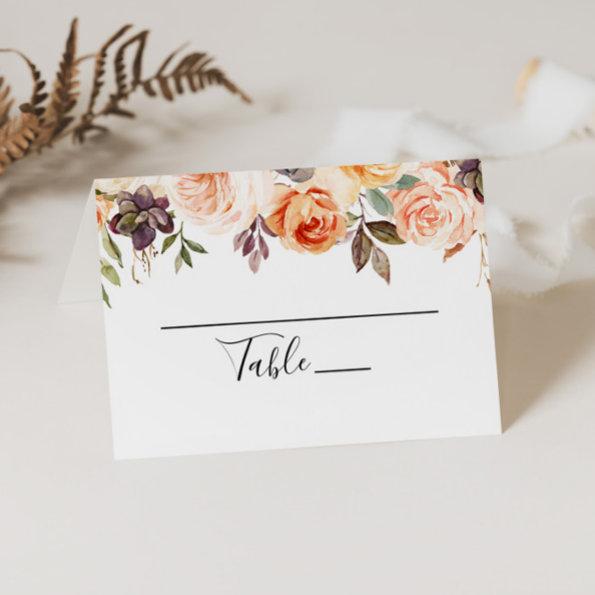 Rustic Autumn Elegant Floral Wedding Place