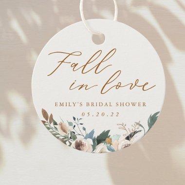Rustic Autumn Floral Fall in Love  Favor Tags