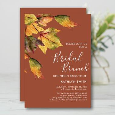 Rustic Autumn Foliage Fall Wedding Bridal Brunch