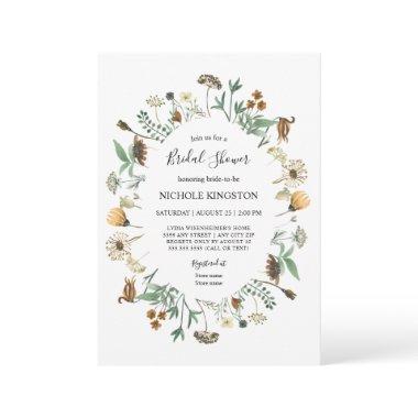 Rustic Autumn Wildflower Frame