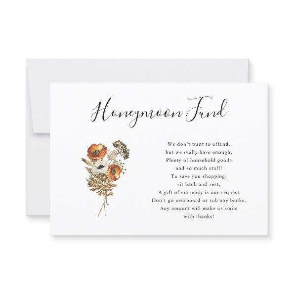Rustic Autumn Wildflower Honeymoon Fund