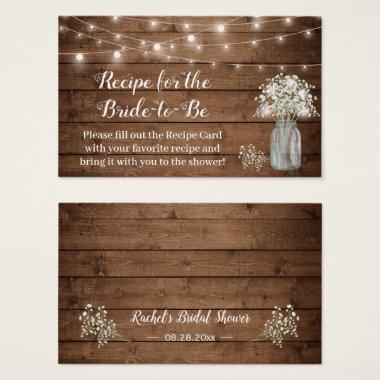 Rustic Baby's Breath Recipe for Bride-to-Be Invitations