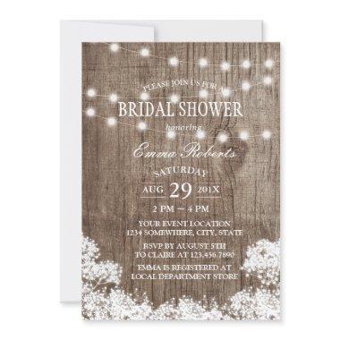 Rustic Baby's Breath & String Lights