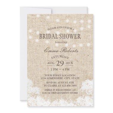 Rustic Baby's Breath & String Lights