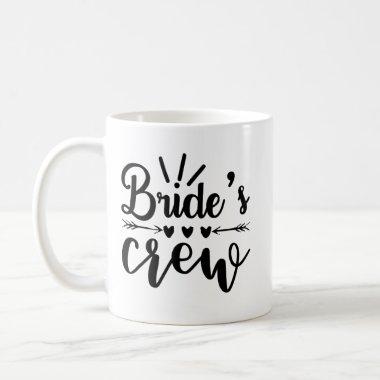 Rustic Bachelorette Calligraphy Brides Crew  Coffee Mug