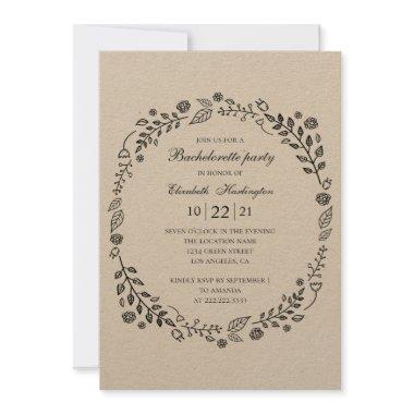 Rustic bachelorette party. Botanical country