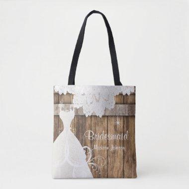 Rustic Barn Wood Bridal Shower Design Tote Bag