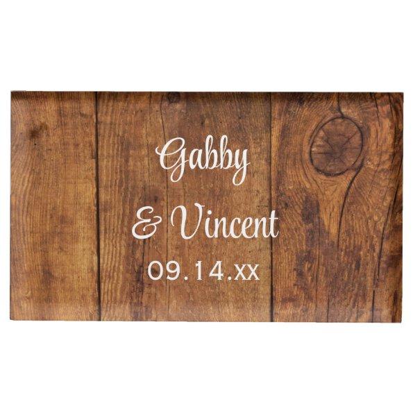 Rustic Barn Wood Wedding Table Card Holder
