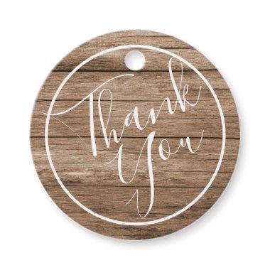 Rustic Barn Wood Wedding Thank You Favor Tags