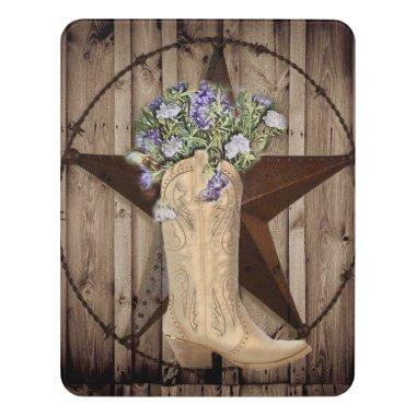 rustic barn wood wildflower Western country cowboy Door Sign
