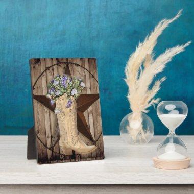 rustic barn wood wildflower Western country cowboy Plaque