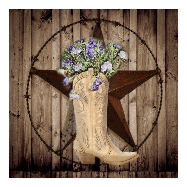 rustic barn wood wildflower Western country cowboy Poster