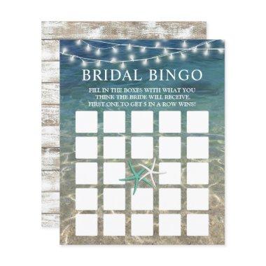 Rustic Beach Starfish  Bingo Game