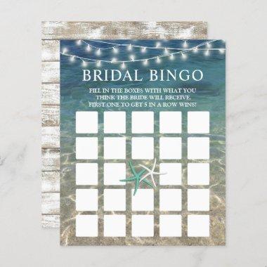 Rustic Beach Starfish Bridal Shower Bingo Game