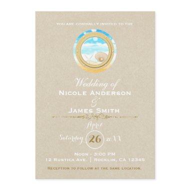 Rustic Beach Wedding Kraft Modern Elegant