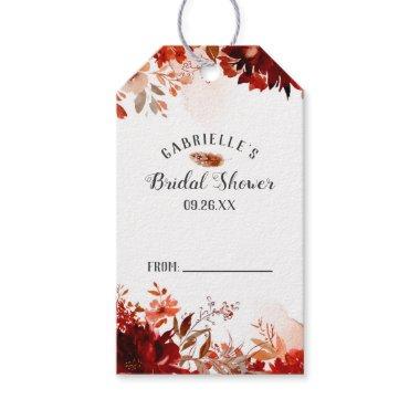Rustic Beauty Floral Border Bridal Display Shower Gift Tags