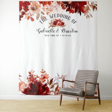 Rustic Beauty Floral Wedding Photo Booth Backdrop