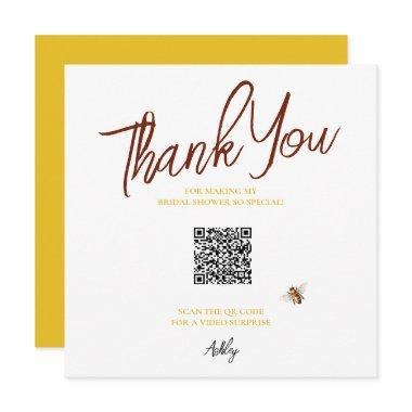 Rustic Bee QR Code  Thank You
