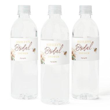 Rustic Bee Theme Bridal Water Bottle Label