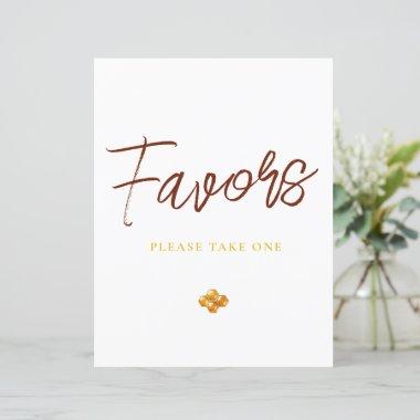 Rustic Bee Theme Favors Party Sign