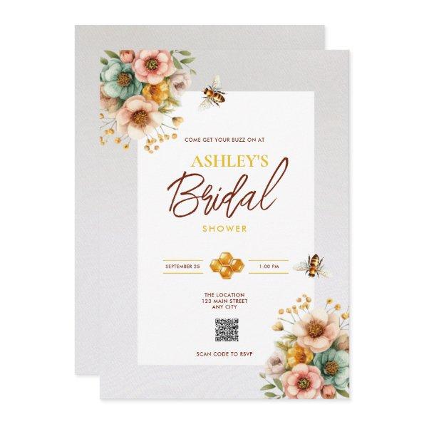 Rustic Bee Theme QR Code