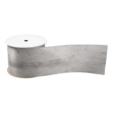 Rustic Birch Tree Aged Gray Wood Texture Wedding Satin Ribbon