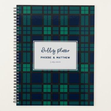 Rustic Blackwatch Script Wedding Tartan Planner