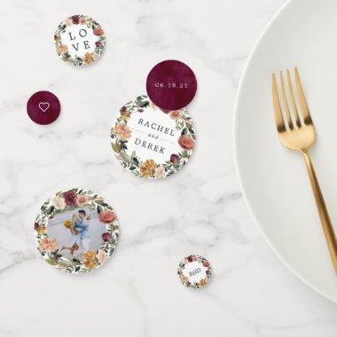Rustic Bloom Personalized Wedding Confetti