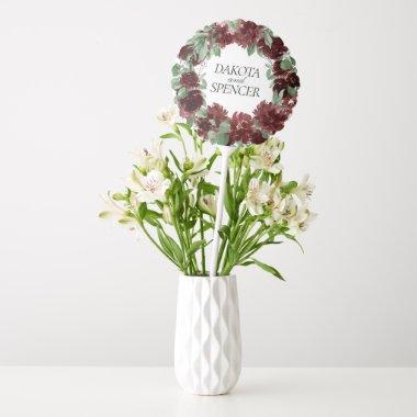Rustic Blooms | Terracotta and Marsala Red Custom Balloon