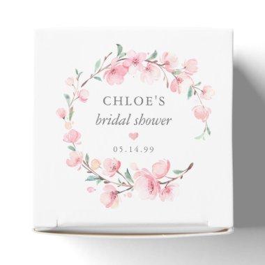 Rustic Blush Pink Floral Bridal Shower Favor Boxes