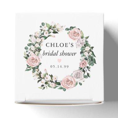 Rustic Blush Pink Rose Floral  Favor Boxes