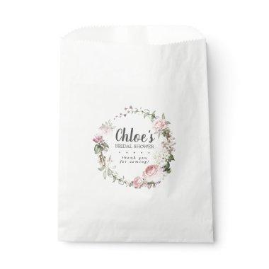 Rustic Blush Pink Roses Floral  Favor Bag