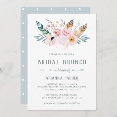 Rustic Boho Bridal Brunch Invitations
