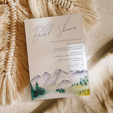 Rustic boho Colorado mountain bridal shower Invitations