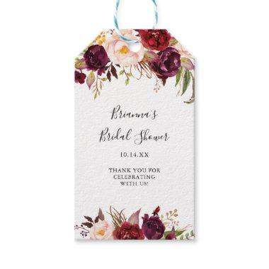 Rustic Boho Colorful Floral Bridal Shower Gift Tags