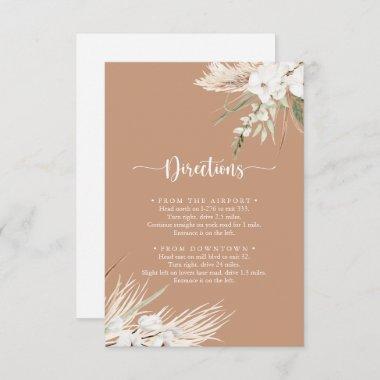 Rustic Boho Elegant Floral Wedding Directions  Enclosure Invitations