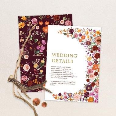Rustic Boho Fall Wildflower Garden Wedding Details Enclosure