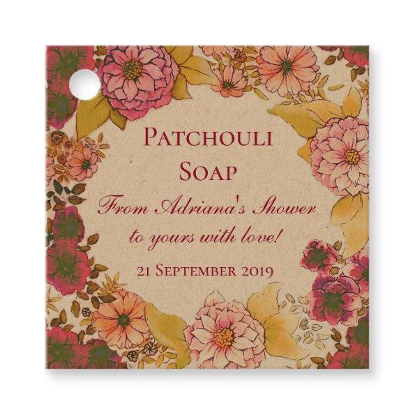 Rustic Boho Floral Gift Soaps for  Favor Tags