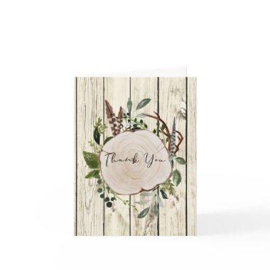 Rustic Boho Greenery Thank You