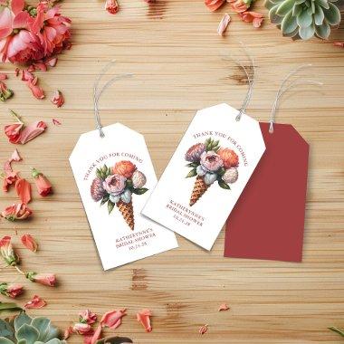 Rustic Boho Ice Cream Floral  Gift Tags