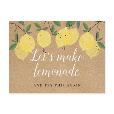 Rustic Boho Lemons Change The Date Postponed Event PostInvitations