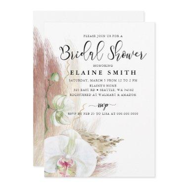 Rustic Boho Pampas Grass Orchid