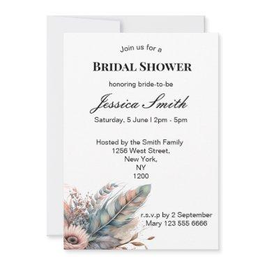 Rustic Boho Silver & Pink Floral