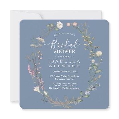 Rustic Boho Wildflower Periwinkle