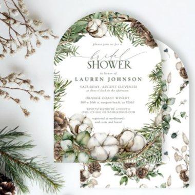 Rustic Boho Winter Greenery Pinecone