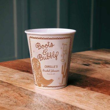 Rustic Boots and Bubbly  Paper cup
