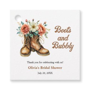 Rustic Boots and Bubbly Western  Favor Tags