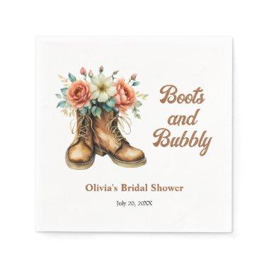 Rustic Boots and Bubbly Western  Napkins
