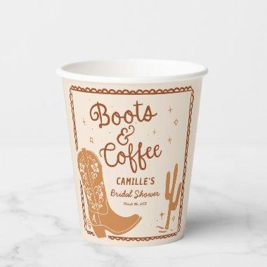 Rustic Boots and Coffee  Paper cup