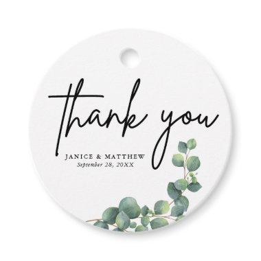 Rustic Botanical Eucalyptus Greenery Wedding Favor Tags
